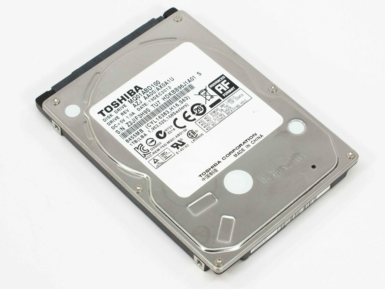 toshiba 1 terabyte hard drive